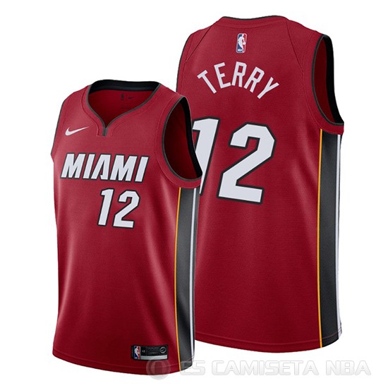 Camiseta Emanuel Terry #12 Miami Heat Statement Rojo - Haga un click en la imagen para cerrar